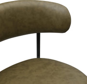 Lupita Vegan Leather Upholstered Dining Chair in Olive, Set of 2 - 760Olive-C