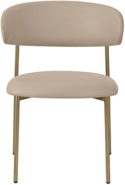 Lupita Vegan Leather Upholstered Dining Chair in Taupe, Set of 2 - 759Taupe-C