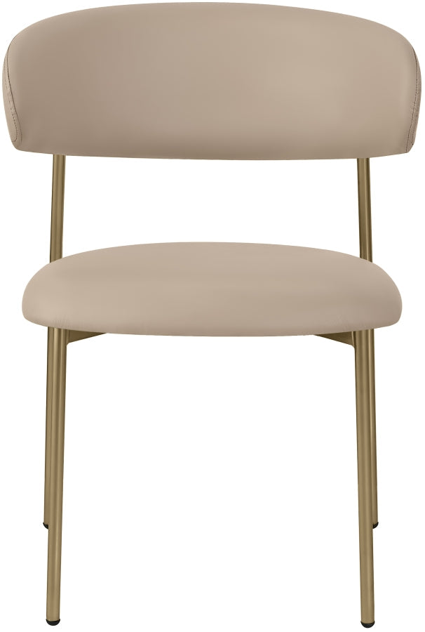Lupita Vegan Leather Upholstered Dining Chair in Taupe, Set of 2 - 759Taupe-C