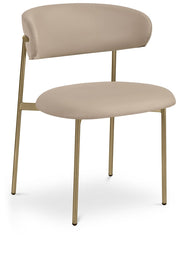 Lupita Vegan Leather Upholstered Dining Chair in Taupe, Set of 2 - 759Taupe-C