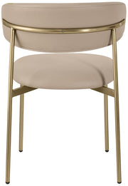 Lupita Vegan Leather Upholstered Dining Chair in Taupe, Set of 2 - 759Taupe-C