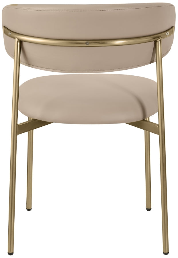 Lupita Vegan Leather Upholstered Dining Chair in Taupe, Set of 2 - 759Taupe-C
