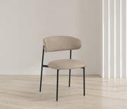 Lupita Vegan Leather Upholstered Dining Chair in Taupe, Set of 2 - 760Taupe-C