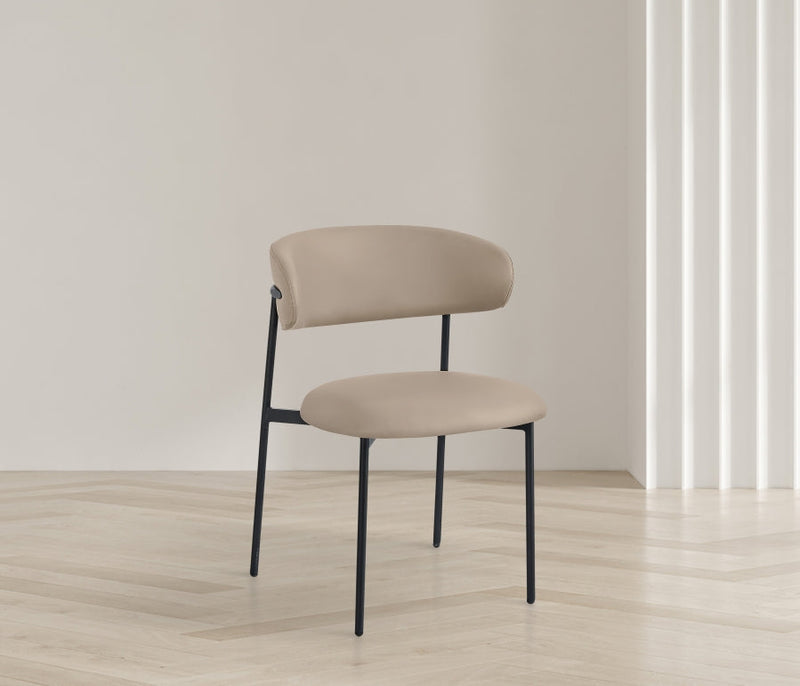 Lupita Vegan Leather Upholstered Dining Chair in Taupe, Set of 2 - 760Taupe-C