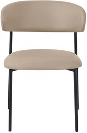 Lupita Vegan Leather Upholstered Dining Chair in Taupe, Set of 2 - 760Taupe-C