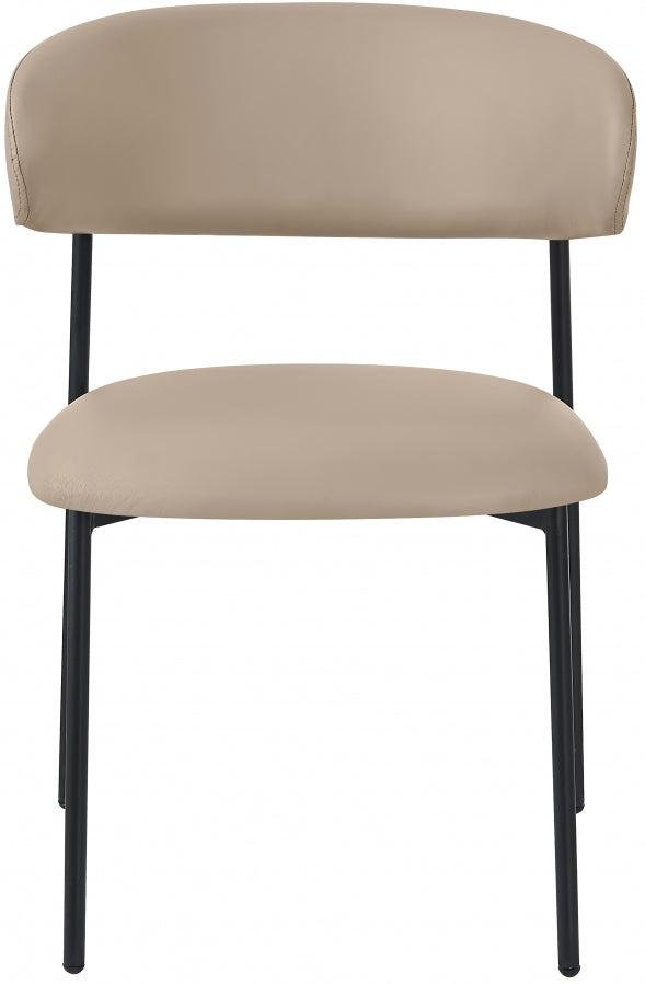 Lupita Vegan Leather Upholstered Dining Chair in Taupe, Set of 2 - 760Taupe-C