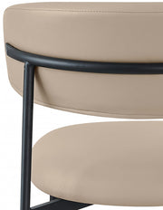 Lupita Vegan Leather Upholstered Dining Chair in Taupe, Set of 2 - 760Taupe-C