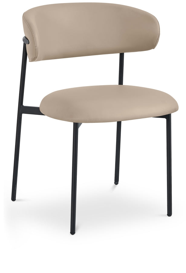Lupita Vegan Leather Upholstered Dining Chair in Taupe, Set of 2 - 760Taupe-C