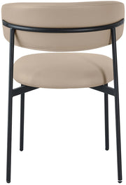Lupita Vegan Leather Upholstered Dining Chair in Taupe, Set of 2 - 760Taupe-C