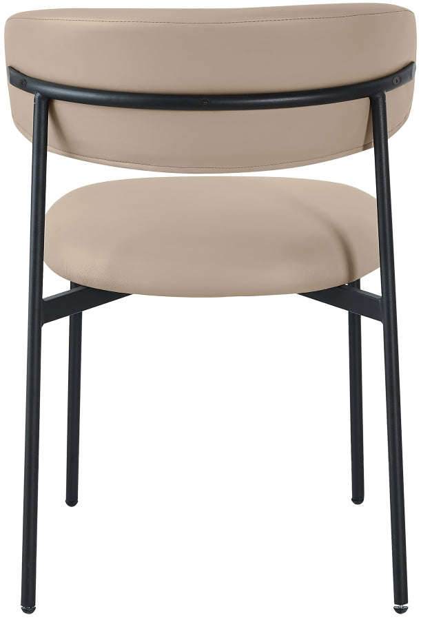 Lupita Vegan Leather Upholstered Dining Chair in Taupe, Set of 2 - 760Taupe-C