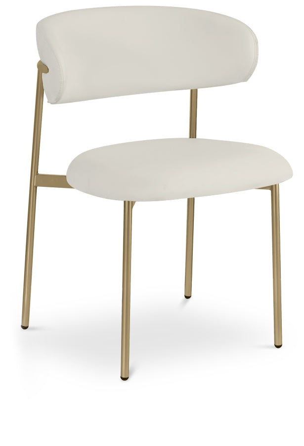 Lupita Vegan Leather Upholstered Dining Chair in White, Set of 2 - 759White-C