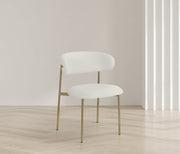 Lupita Vegan Leather Upholstered Dining Chair in White, Set of 2 - 759White-C