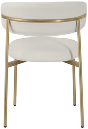 Lupita Vegan Leather Upholstered Dining Chair in White, Set of 2 - 759White-C