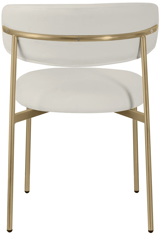 Lupita Vegan Leather Upholstered Dining Chair in White, Set of 2 - 759White-C