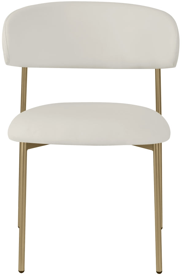 Lupita Vegan Leather Upholstered Dining Chair in White, Set of 2 - 759White-C