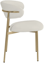 Lupita Vegan Leather Upholstered Dining Chair in White, Set of 2 - 759White-C
