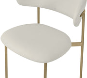 Lupita Vegan Leather Upholstered Dining Chair in White, Set of 2 - 759White-C