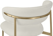 Lupita Vegan Leather Upholstered Dining Chair in White, Set of 2 - 759White-C
