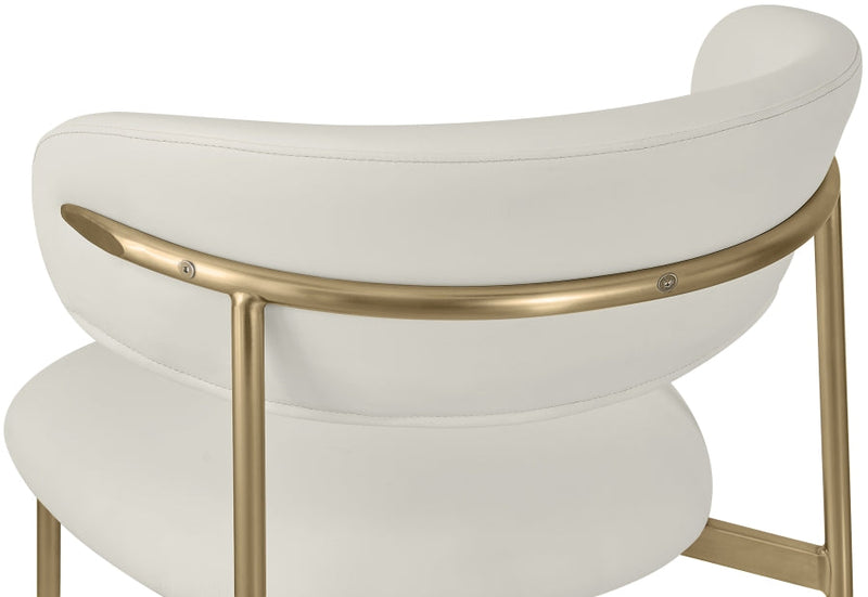 Lupita Vegan Leather Upholstered Dining Chair in White, Set of 2 - 759White-C
