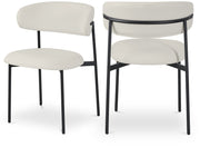 Lupita Vegan Leather Upholstered Dining Chair in White, Set of 2 - 760White-C