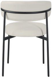 Lupita Vegan Leather Upholstered Dining Chair in White, Set of 2 - 760White-C
