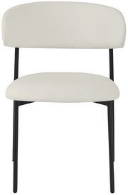 Lupita Vegan Leather Upholstered Dining Chair in White, Set of 2 - 760White-C