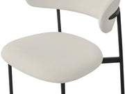 Lupita Vegan Leather Upholstered Dining Chair in White, Set of 2 - 760White-C
