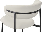 Lupita Vegan Leather Upholstered Dining Chair in White, Set of 2 - 760White-C