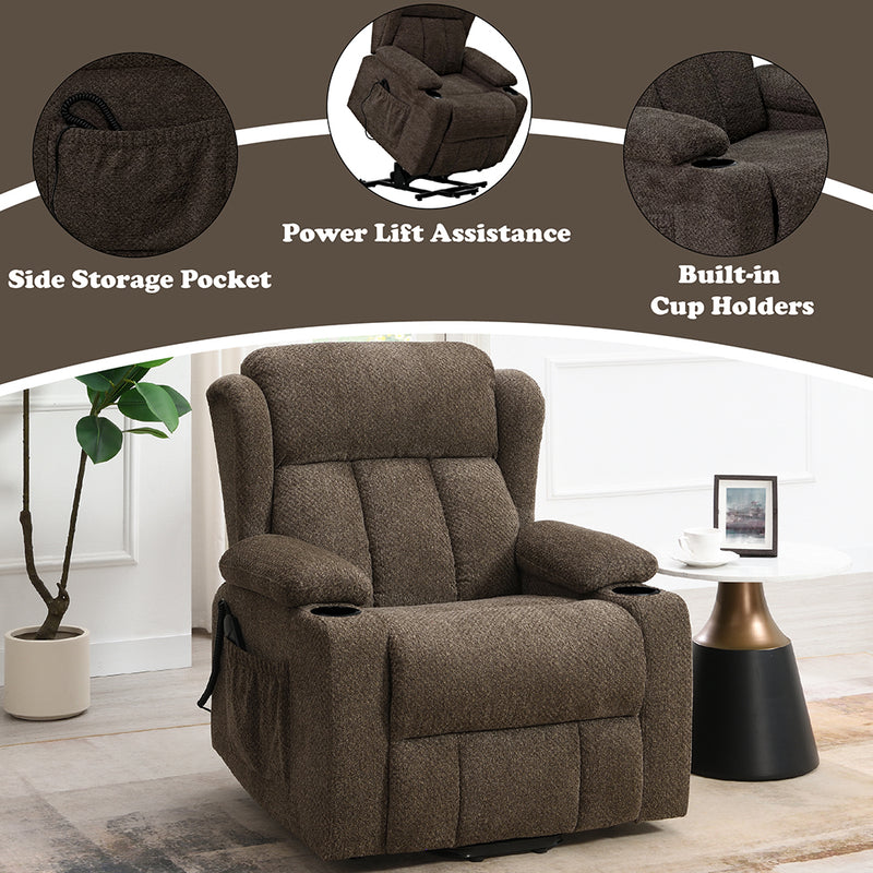 Lusio Power Motion Recliner w/Lift & Cup Holder - LV02833