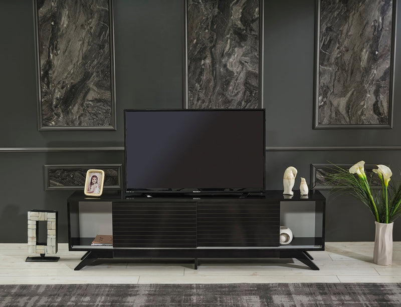 Luxia Tv Stand in Black - 720-LUX-TV-BLACK