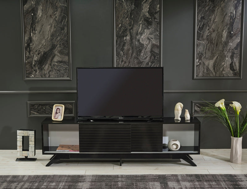 Luxia Tv Stand in Black - 720-LUX-TV-BLACK
