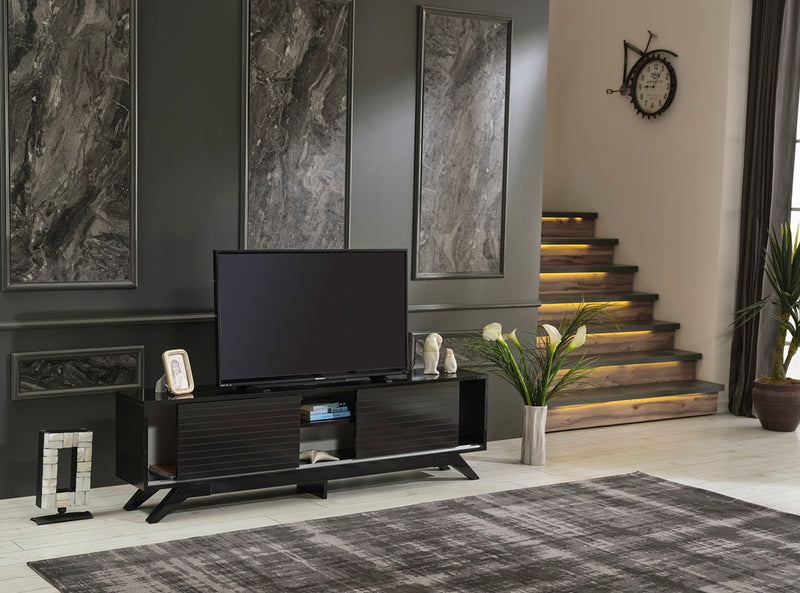 Luxia Tv Stand in Black - 720-LUX-TV-BLACK