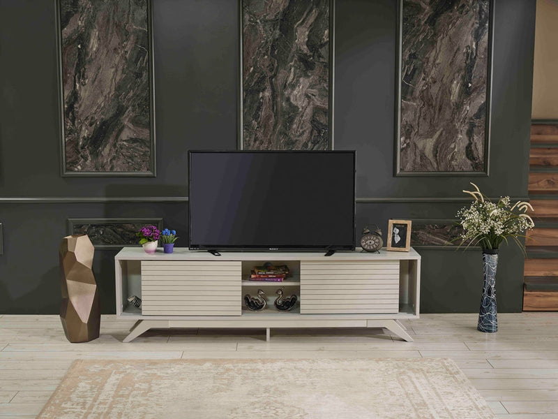 Luxia Tv Stand in Grey - 720-LUX-TV-GREY