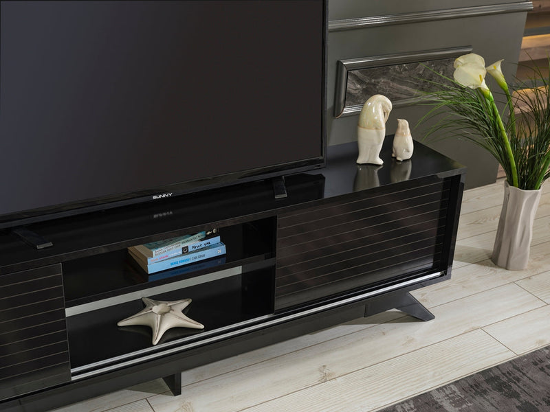 Luxia Tv Stand in Grey - 720-LUX-TV-GREY
