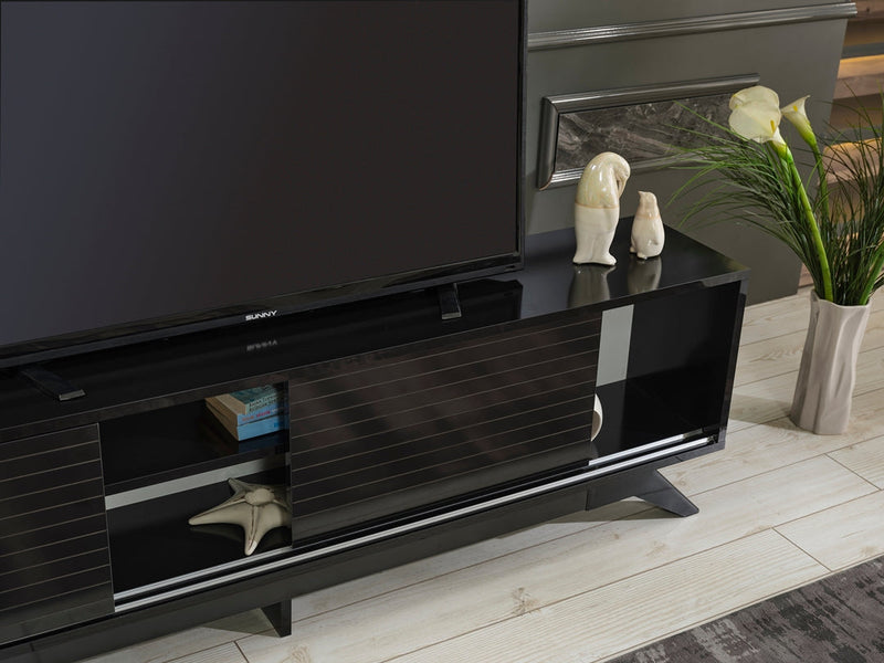 Luxia Tv Stand in Grey - 720-LUX-TV-GREY