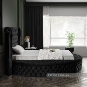 Luxus Velvet Twin Bed (3 Boxes) Black - Gate FurnitureTwin Bed
