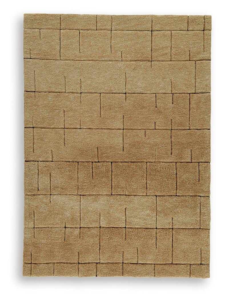 Luzmont Golden Brown Medium Rug - R408372