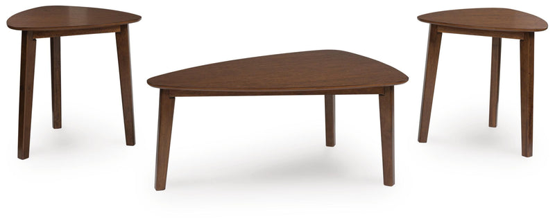Lyncott Brown Table (Set of 3) - T135-13