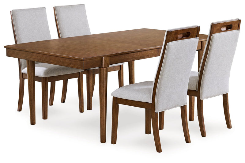 Lyncott Dining Table and 4 Chairs in Brown - Gate FurnitureDining Room Set