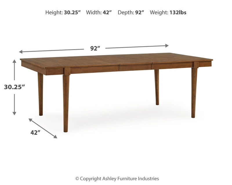 Lyncott Extension Dining Table and 6 Chairs - D615D24