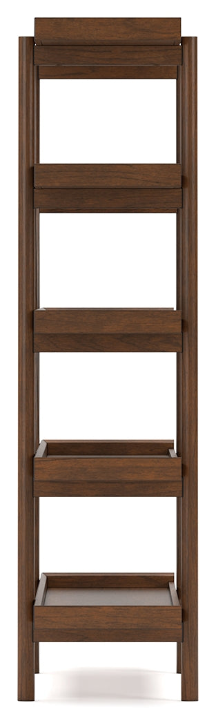 Lyncott Home Office Desk with Chair and Storage in Brown - PKG018521