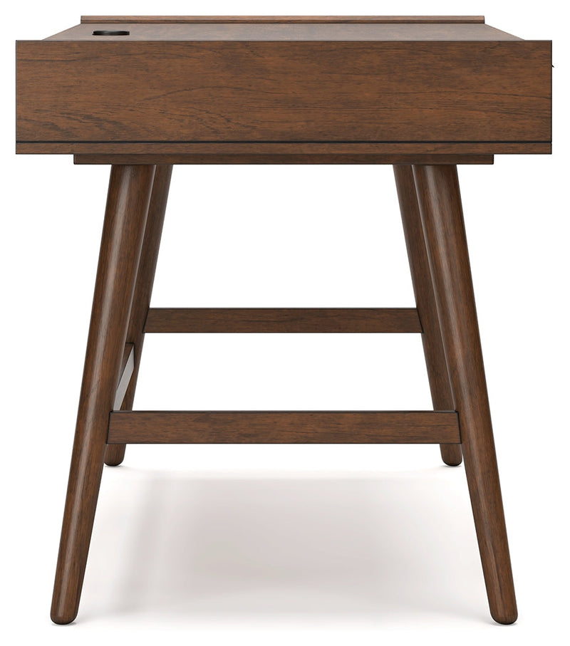 Lyncott Home Office Desk with Chair in Brown - PKG018520