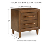 Lyncott King Upholstered Bed with 2 Nightstands in Brown from Ashley - Luna Furniture