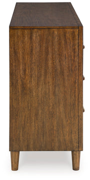 Lyncott King Upholstered Bed with Dresser in Brown - PKG018771