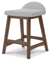 Lyncott Light Gray/Brown Counter Height Bar Stool, Set of 2 - D615-124