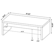 Lynette 3-piece Rectangular Coffee and End Table Set Mango - 704128-S3