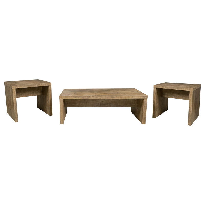 Lynette 3-piece Rectangular Coffee and End Table Set Mango - 704128-S3