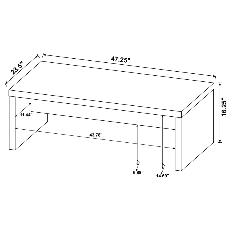 Lynette Rectangular Engineered Wood Coffee Table Mango - 704128