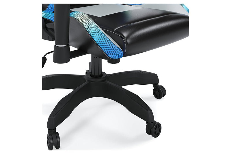 Lynxtyn Black/Gray Home Office Desk Chair - Gate FurnitureGaming Chair