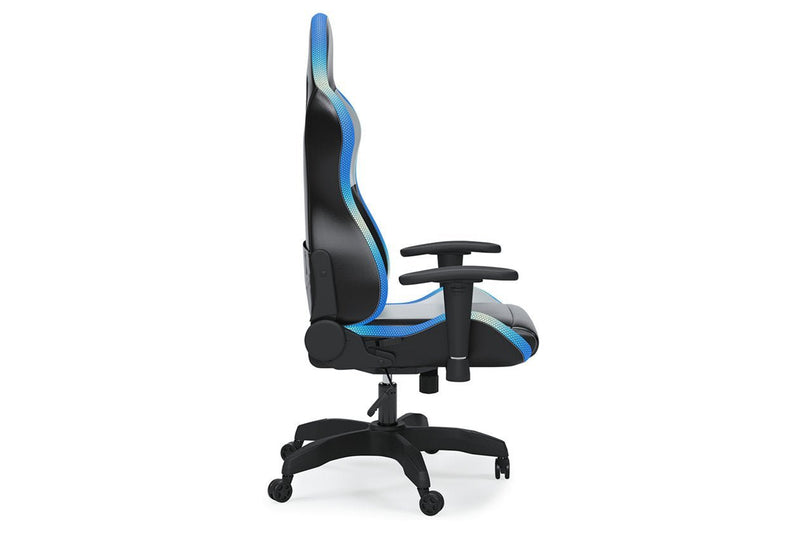 Lynxtyn Black/Gray Home Office Desk Chair - Gate FurnitureGaming Chair
